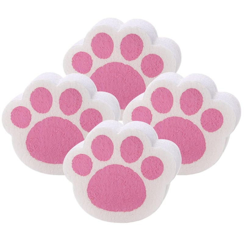 4 Pack Cat Paw Non Scratch Cleaning Sponges For Glass Mirror Kitchen Bathroom - Image 2