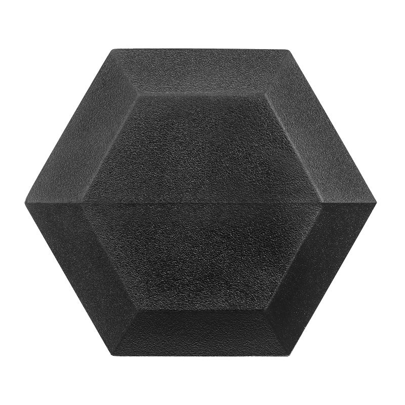 Zoomster Hex Dumbbells Rubber Coated Cast Iron Hex Black Dumbbell Free Weights For Exercises / 3.5Lb Pound - Image 2