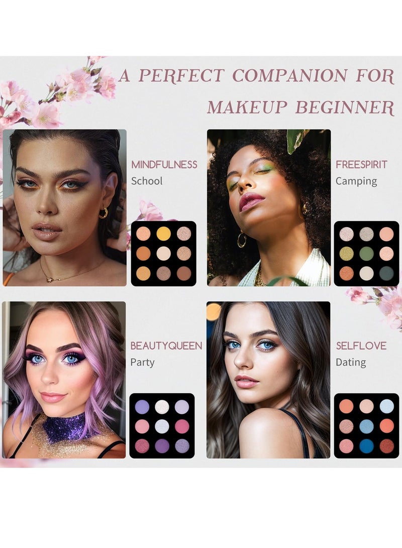 COLOR NYMPH Color Nymph Makeup for Teens with Reusable Pink Handbag, All In One Girls Makeup Sets Makeup Kits for Girls Women with Eyeshadow Blushes Bronzer Highlighter Lipgloss - Image 2