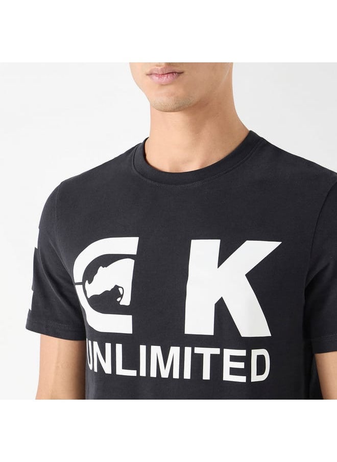 Ecko Unltd. - Ecko Unltd Logo Print Crew Neck T-shirt with Short Sleeves - Image 1