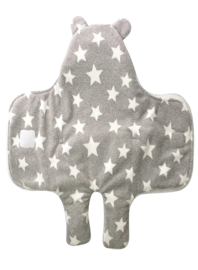 First Kick Baby Blankets New Born Combo Pack of Wearable Blanket and Star Wrapper Durable Fleece Polyester for Baby Boys and Baby Girls Pack of 2 Grey - Image 3