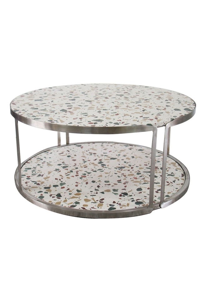 DANUBE HOME Venveto Round Coffee Table - White Pattern  - Image 2