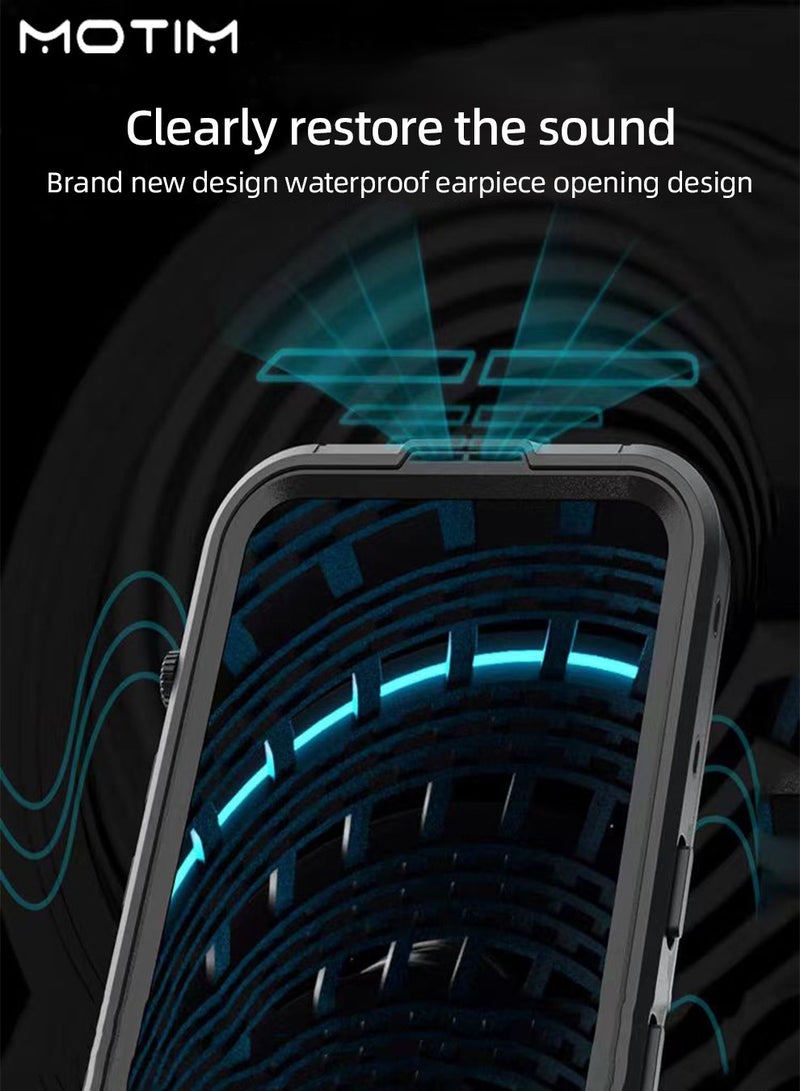 Motim Waterproof Case for iPhone 14 Pro Max with Built in Screen Protector and Lanyard, Wireless Magsafe Magnetic Heavy Duty Shockproof Case Cover  - Image 4