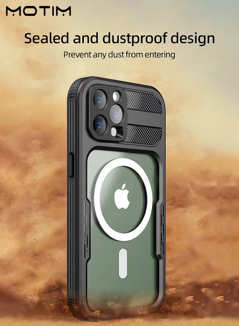 Motim Waterproof Case for iPhone 14 Pro Max with Built in Screen Protector and Lanyard, Wireless Magsafe Magnetic Heavy Duty Shockproof Case Cover  - Image 5
