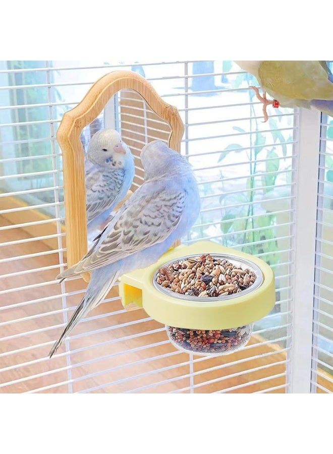 CMGTYYD. طيور أطباق الطعام - طيور كبيرة تغذية الطبق كوب إكسسوارات قفص التنين ، وأطباق الحيوانات الصغيرة ، وأجهزة شرب المياه للحيوانات الأليفة - Image 2