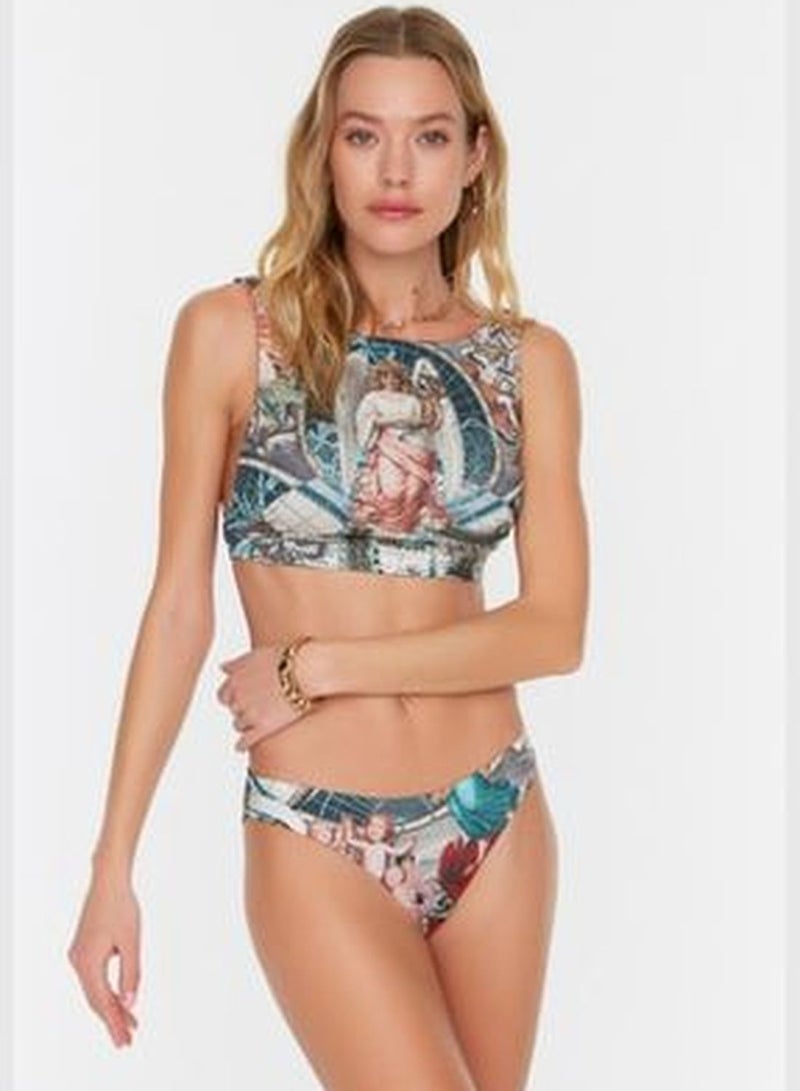 trendyol Ethnic Pattern Regular Leg Bikini Bottoms TBESS22BA0306 - Image 1