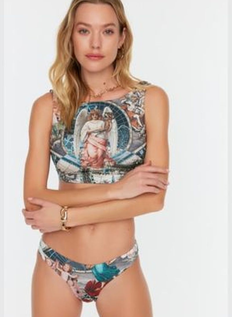 trendyol Ethnic Pattern Regular Leg Bikini Bottoms TBESS22BA0306 - Image 2