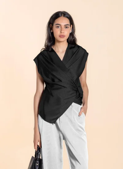 SHAPES POLKA DOTS BACK-TIE TOP