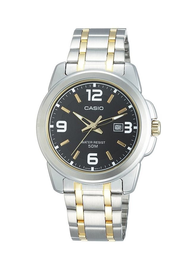 CASIO Men Enticer Stainless Steel Analog Quartz Watch MTP-1314SG-1AVDF - 46 mm - Silver/Gold - Image 1