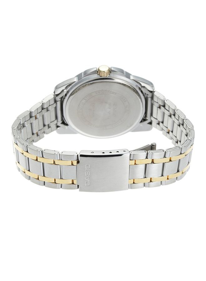 CASIO Men Enticer Stainless Steel Analog Quartz Watch MTP-1314SG-1AVDF - 46 mm - Silver/Gold - Image 2