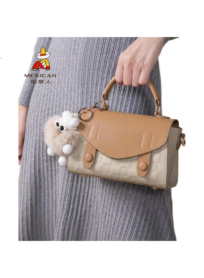 Scarecrow Leather Handbag For Women, Versatile Luxury Shoulder Bag, Crossbody Small Square Bag, Birthday Gift For Girlfriend - Image 1