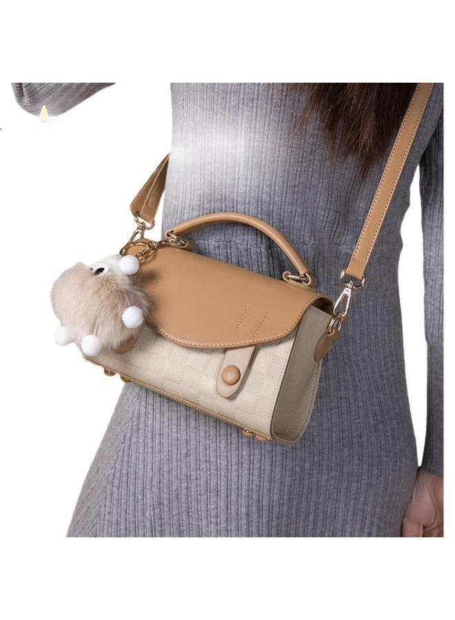 Scarecrow Leather Handbag For Women, Versatile Luxury Shoulder Bag, Crossbody Small Square Bag, Birthday Gift For Girlfriend - Image 3