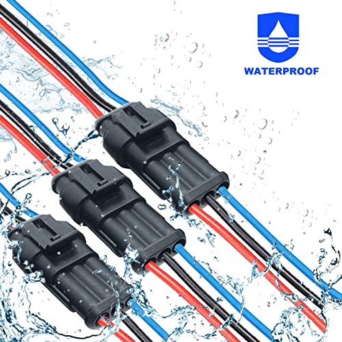 Twippo 372Pcs Waterproof Automotive Electrical Connectors Quick Connect and Disconnect Wire Connector Terminals 1/2/3/4/5/6 Pin Connectors Kit (18 Sets) - Image 5