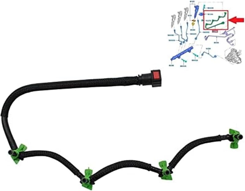 QASULER Fuel Injector Leak Off Return Pipe for Ford Vehicles - Image 4