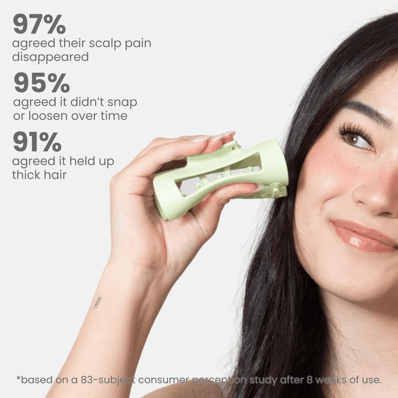 Mello The Original Mello Hair Claw Clip Squishy Claw Clip Made in Korea Patent Pending 30021976 (Green, Medium) - Image 5