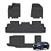 ANBINGO Floor Mats for 20222025 Pathfinder 8 Seat QX60 7 Seat Waterproof Car Mats All Weather Mats Automotive Floor Liners Front Rear 3rd Row Full Set Black - Image 2
