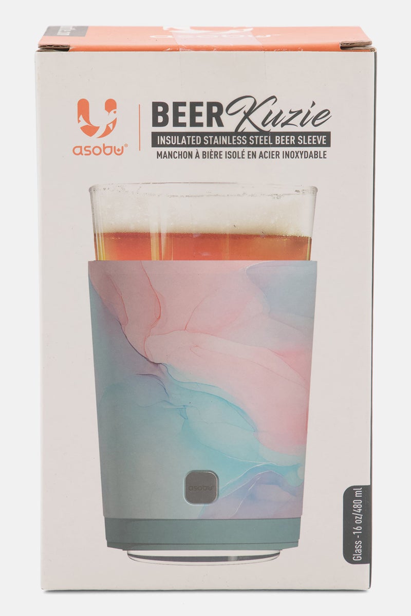 asobu Vacuum Insulated Stainless Steel Beer Sleeve Glass 500ml, Blue - Image 2