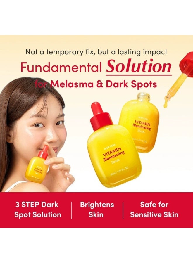 مصل تفتيح مع فيتامين سي: مصل تفتيح مع الكرز الهندي والنياسيناميد ، يقوي حاجز البشرة ، يرطب بالسيراميد وحمض الهيالورونيك 1.01 أونصة / 30 مل - Image 2