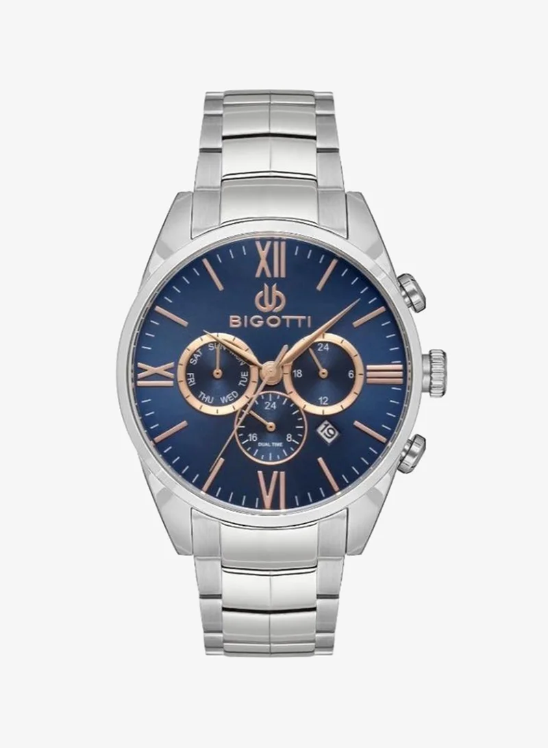 BIGOTTI Bigotti - Raffinato Men Watch | Stainless SteelBrass Case | Analog | Round Dial | Mineral Glass | Japanese Quartz | Water Resistant 50 Meters