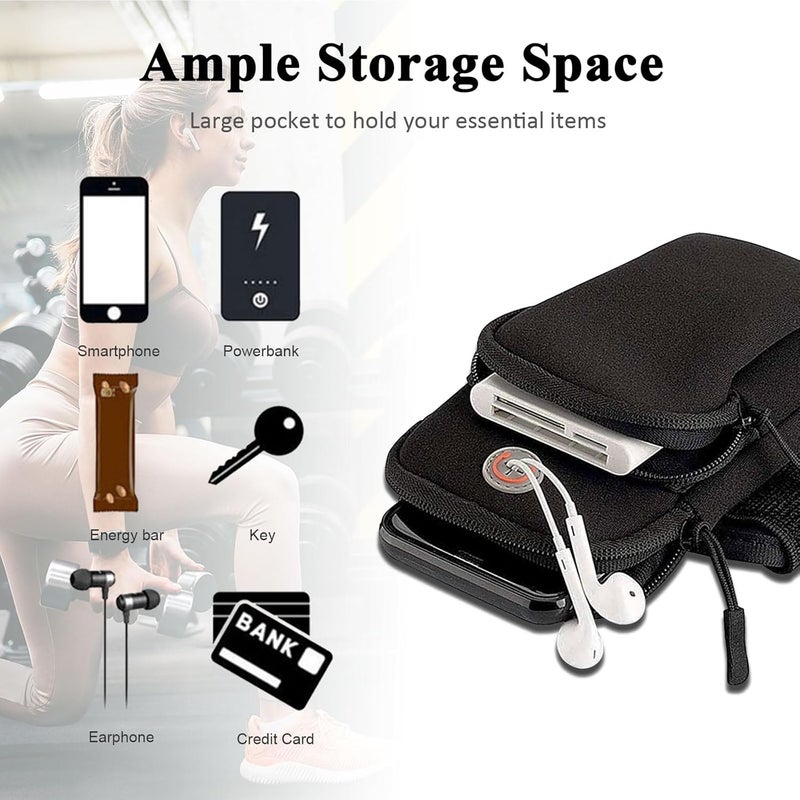 MOVOYEE Phone Holder for Running Armband,2Pack Cell Phone Purse Small Crossbody Bags for Women Men Kids,iPhone 11 12 13 14 15 Pro Max Xs Xr X 8 Plus SE Mini Galaxy Ultra Plus S24 Note Pouch Arm Bands - Image 4
