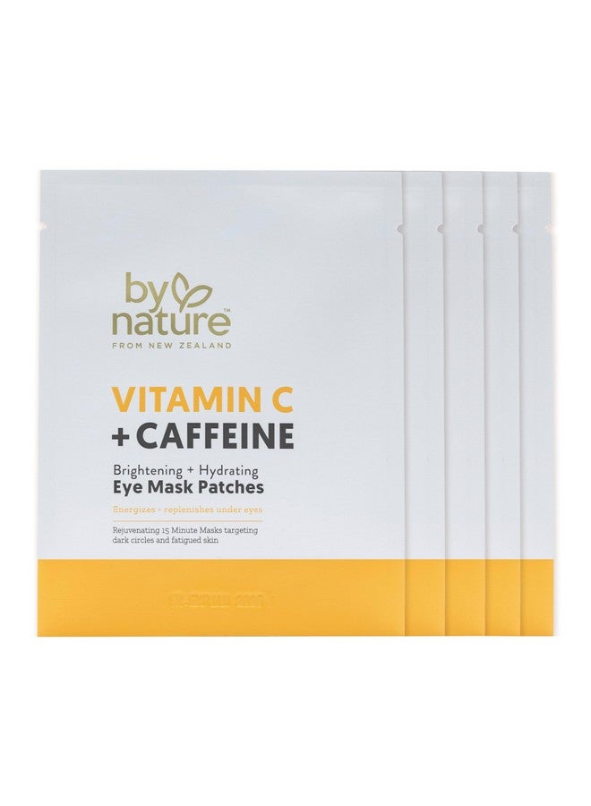 By Nature Vitamin C + Caffeine Brightening + Hydrating Under Eye Mask Patches - Energizing + Replenishing Eye Patches for Dark Circles - Skincare from New Zealand - Under Eye Patches - 5 Pairs - Image 2