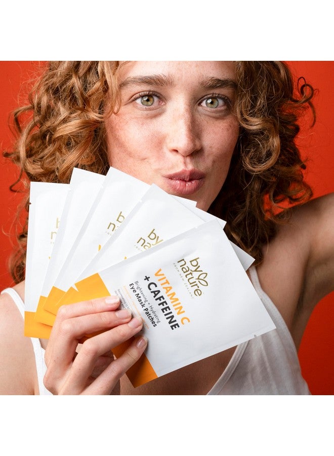 By Nature Vitamin C + Caffeine Brightening + Hydrating Under Eye Mask Patches - Energizing + Replenishing Eye Patches for Dark Circles - Skincare from New Zealand - Under Eye Patches - 5 Pairs - Image 5