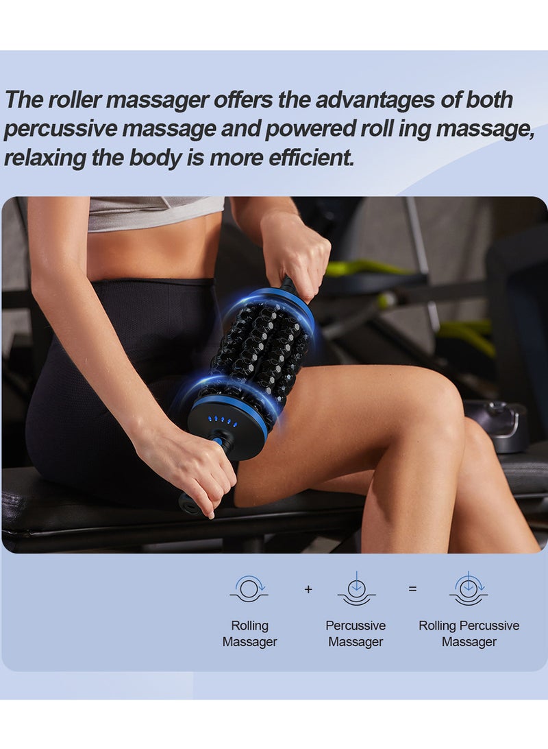 EzzySo حزام تدليك قابل للنفخ يعمل بالأشعة تحت الحمراء مع شحن USB وشاشة LED وضمادة قطنية وتصحيح العمود الفقري واهتزاز الخصر - Image 4