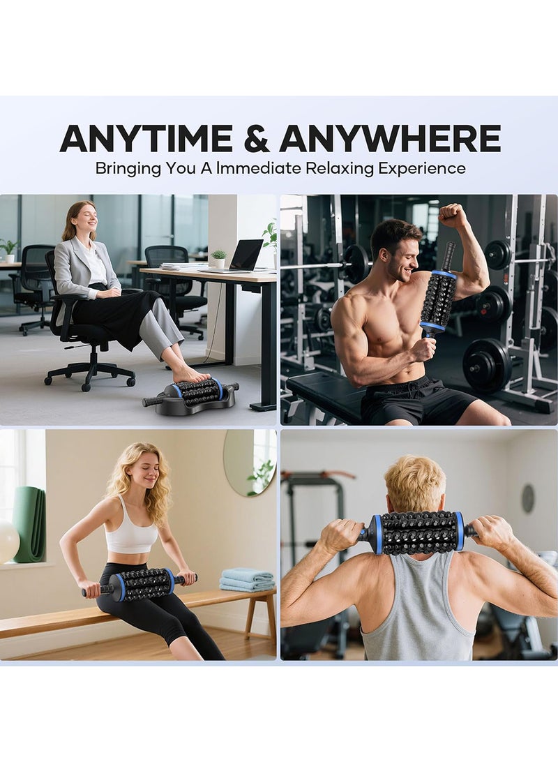 EzzySo حزام تدليك قابل للنفخ يعمل بالأشعة تحت الحمراء مع شحن USB وشاشة LED وضمادة قطنية وتصحيح العمود الفقري واهتزاز الخصر - Image 2