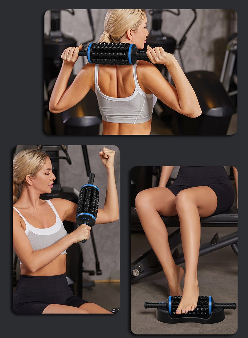 EzzySo حزام تدليك قابل للنفخ يعمل بالأشعة تحت الحمراء مع شحن USB وشاشة LED وضمادة قطنية وتصحيح العمود الفقري واهتزاز الخصر - Image 5