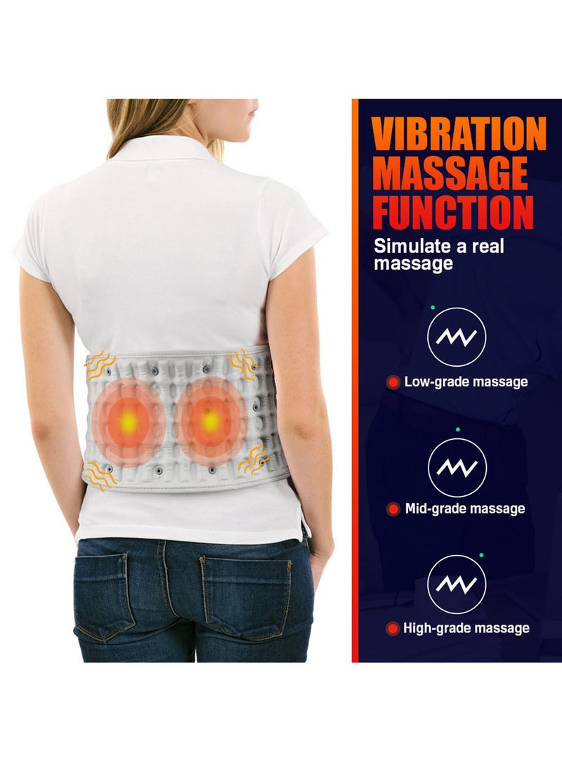 EzzySo - Infrared Heating Inflatable Belt Decompression Massaeger USB Charge LED Display Lumbar Bandage Spinal Corrector Waist Vibration - Image 1