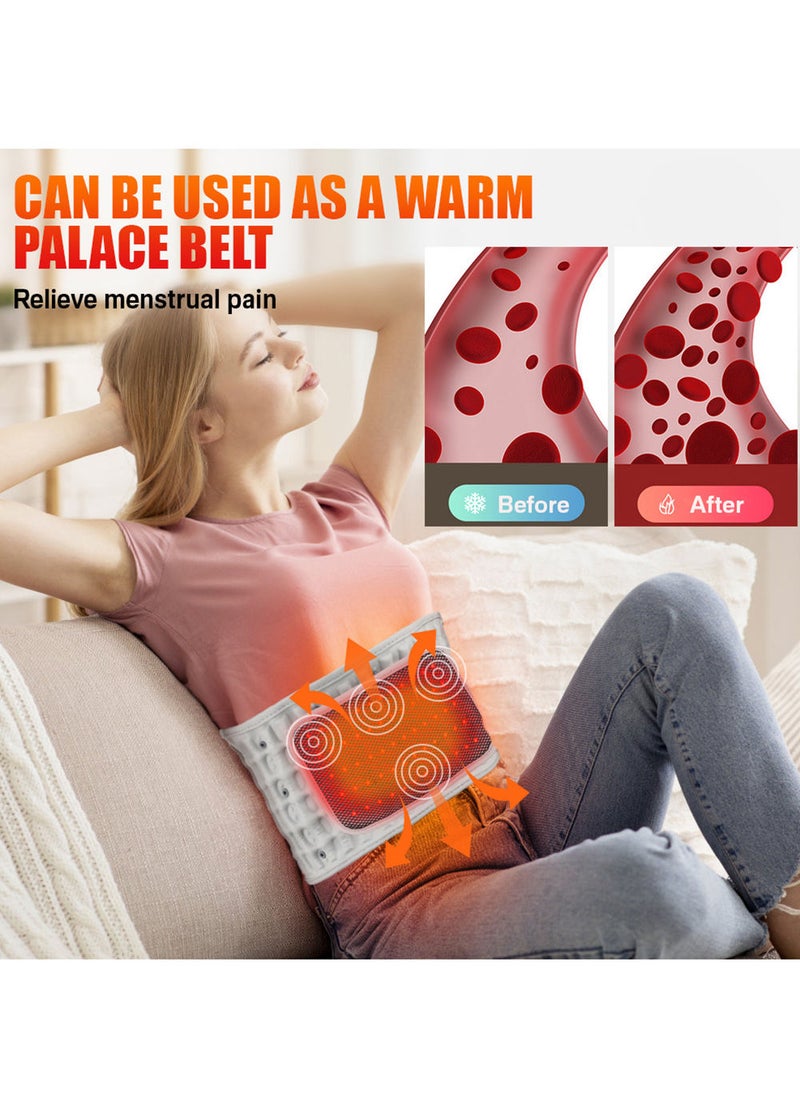 EzzySo - Infrared Heating Inflatable Belt Decompression Massaeger USB Charge LED Display Lumbar Bandage Spinal Corrector Waist Vibration - Image 1