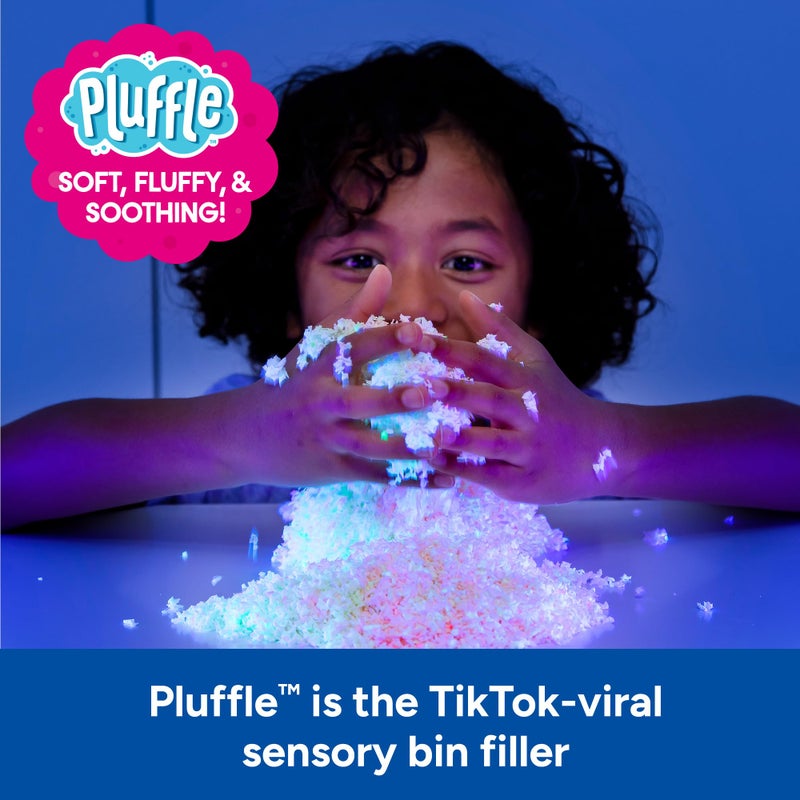 Educational Insights PluffleÂ® Glow-in-the-Dark - Sensory Bin Foam Set, No Mess Alternative to Sand Toys & Slime for Toddlers at Home or in the Classroom, Fun Sensory Table Filler, Gift for Ages 3+ - Image 3