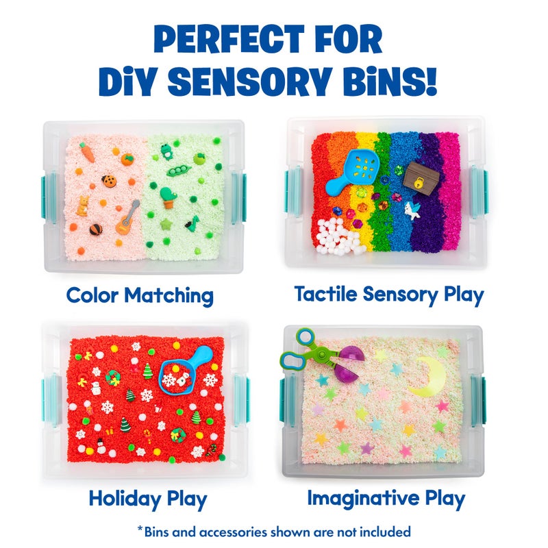 Educational Insights PluffleÂ® Glow-in-the-Dark - Sensory Bin Foam Set, No Mess Alternative to Sand Toys & Slime for Toddlers at Home or in the Classroom, Fun Sensory Table Filler, Gift for Ages 3+ - Image 4