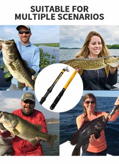 GROIC Telescopic Fishing Rod,Graphite Carbon Fiber Portable Spinning Telescopic Fishing Pole for Boat Saltwater and offshore angling,2.4m Long Cast Fishing Gear  - Image 4