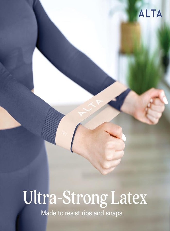 ALTA Mini Loop Bands for Exercise - Premium Durable Latex - Small Resistance Bands for Women, Booty Bands for Working Out, Leg Stretch Loops for Physical Therapy, Pilates Exercise Mini Bands Set - Image 5