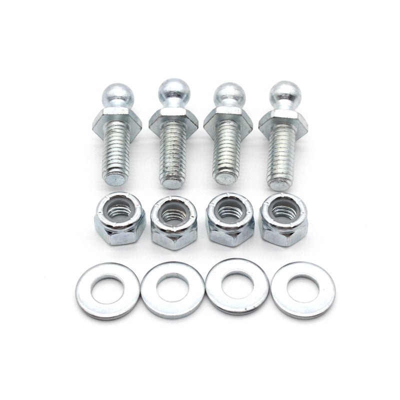 10mm Ball Studs with Hardware - 5/16-18 Thread x 3/4'' Long Shank - Gas Lift Support Strut Fitting (4 Pack) - Image 1