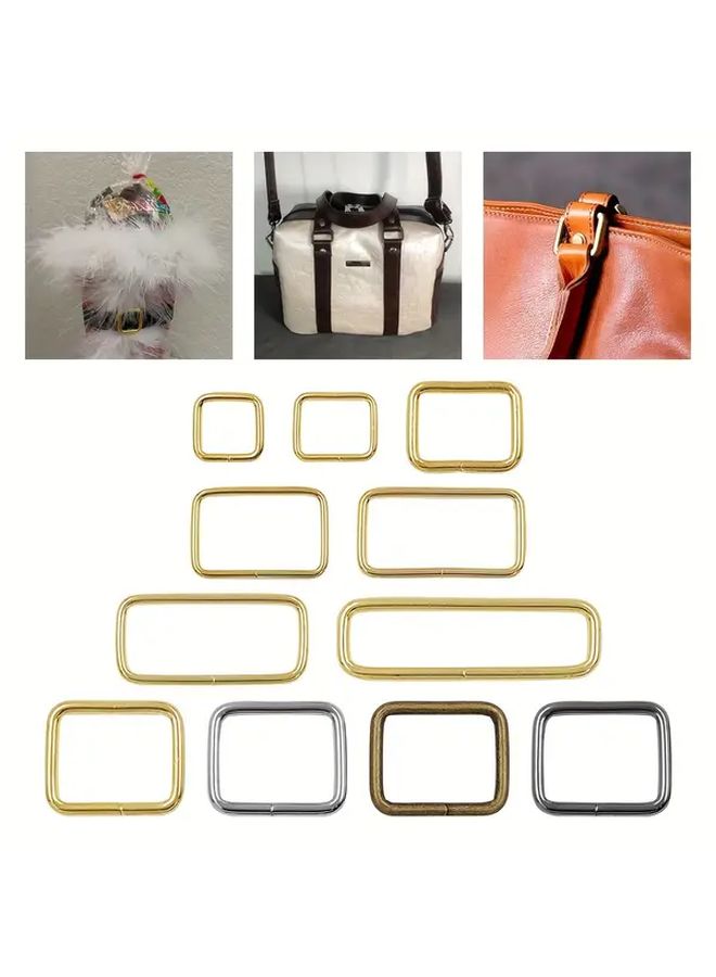 10pcs 38mm Gunblack Four Color Metal Square Buckle Alloy Accessories For Bag Wallet Luggage Strap - Image 1
