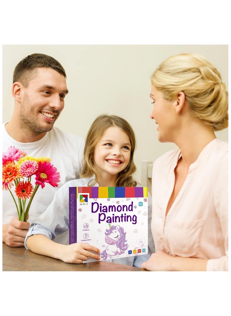 5D Diamond Painting Kits for Kids Wooden Frame Diamond Arts and Crafts for Kids Mosaic Gem Stickers by Number Kits DIY Painting Arts Crafts Supply Set Embroidery Gift，Dream horse  - Image 3