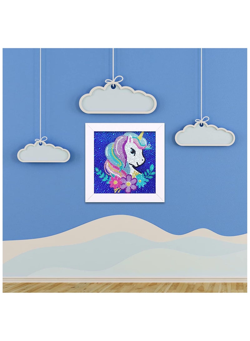 5D Diamond Painting Kits for Kids Wooden Frame Diamond Arts and Crafts for Kids Mosaic Gem Stickers by Number Kits DIY Painting Arts Crafts Supply Set Embroidery Gift，Dream horse  - Image 5