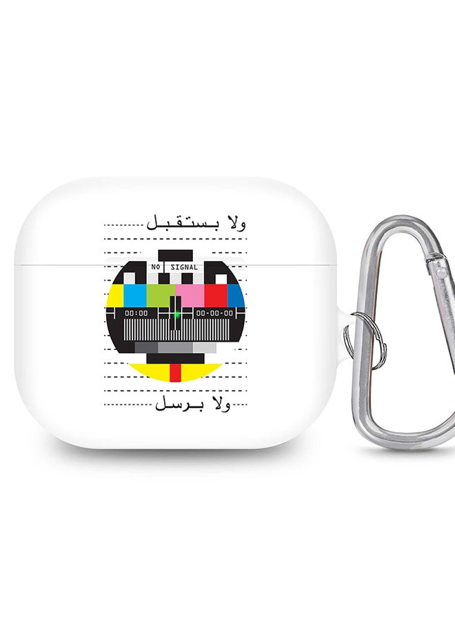 Stylizedd StylePods Case for Airpods 3rd Gen Case With Anti-Lost Keychain - No Signal Arabic - Image 1
