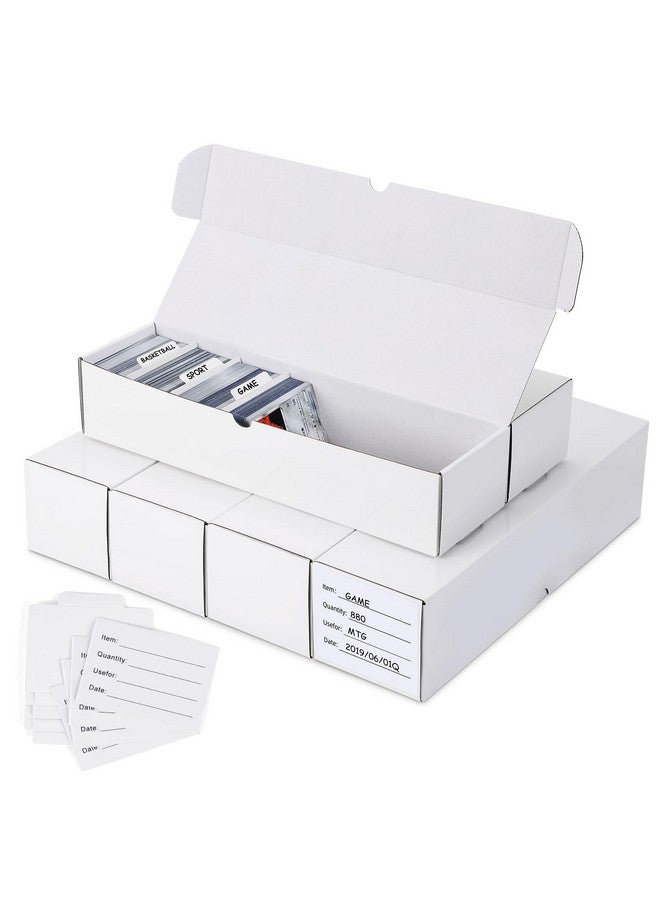 NEOACT 14.4 INCH Trading Card Storage Box,6 Pack 1000ct Cardboard Card Box with Dividers & Labels for TCG,Game,Sports Cards Collection Organizer - Image 1