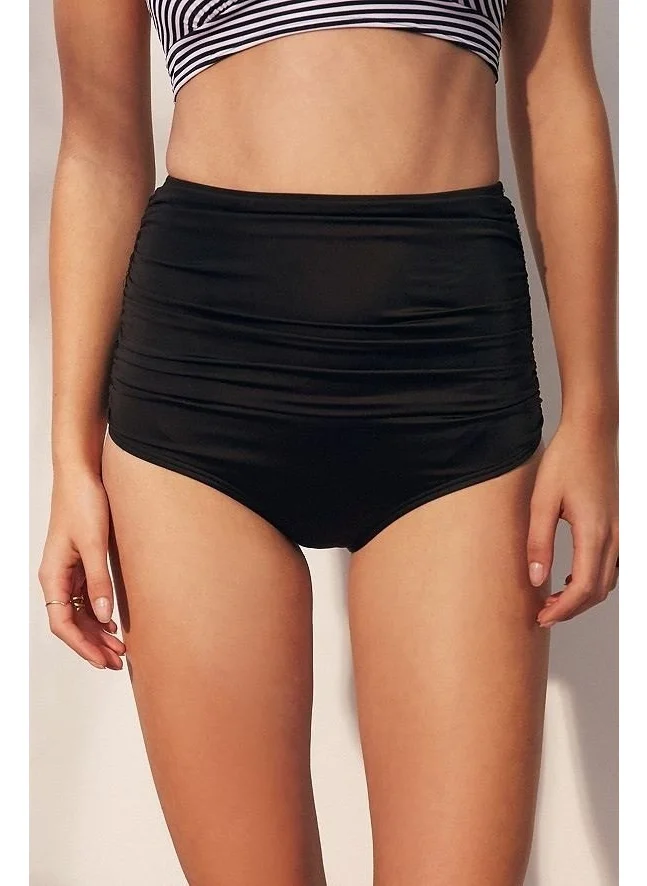 انجلسين Black High Waist Bikini Bottom