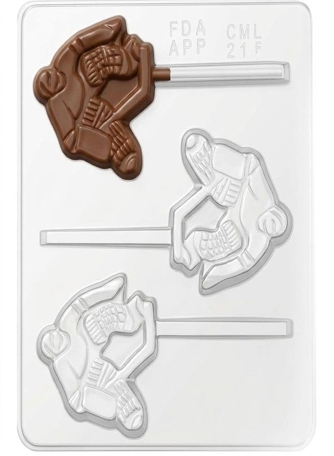 Lollipops Hockey Player Goalie Lollipop Chocolate Candy Mold 215 with 3 Cavities - Image 1
