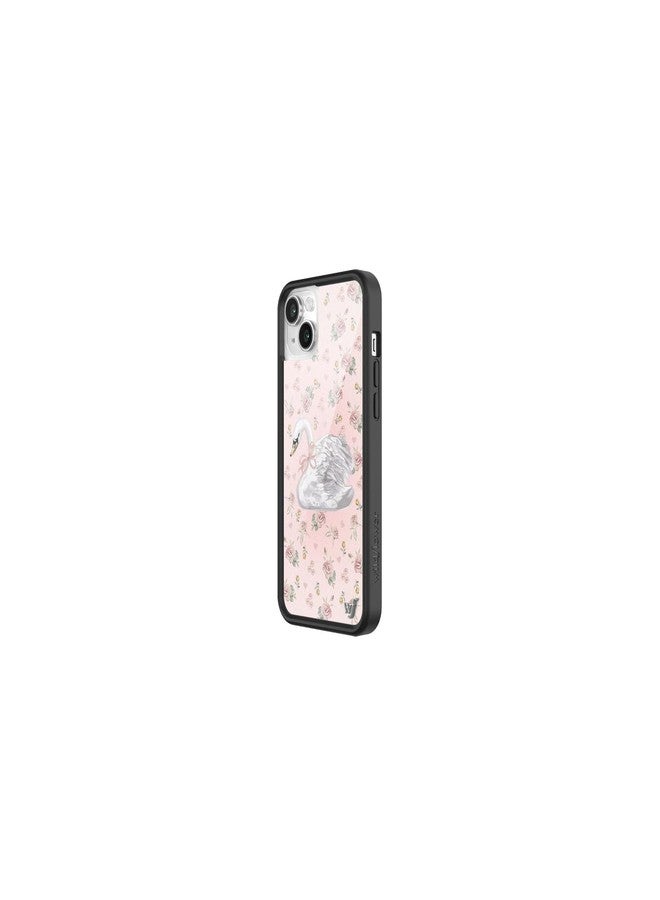 Wildflower Cases - Compatible with Apple iPhone 13/14 | Protective Black Bumper, 4ft Drop Test Certified, Women Owned Small Business | Sweet Swan - Bird Pink Ballet Coquette Cute Aesthetic Trendy - Image 2