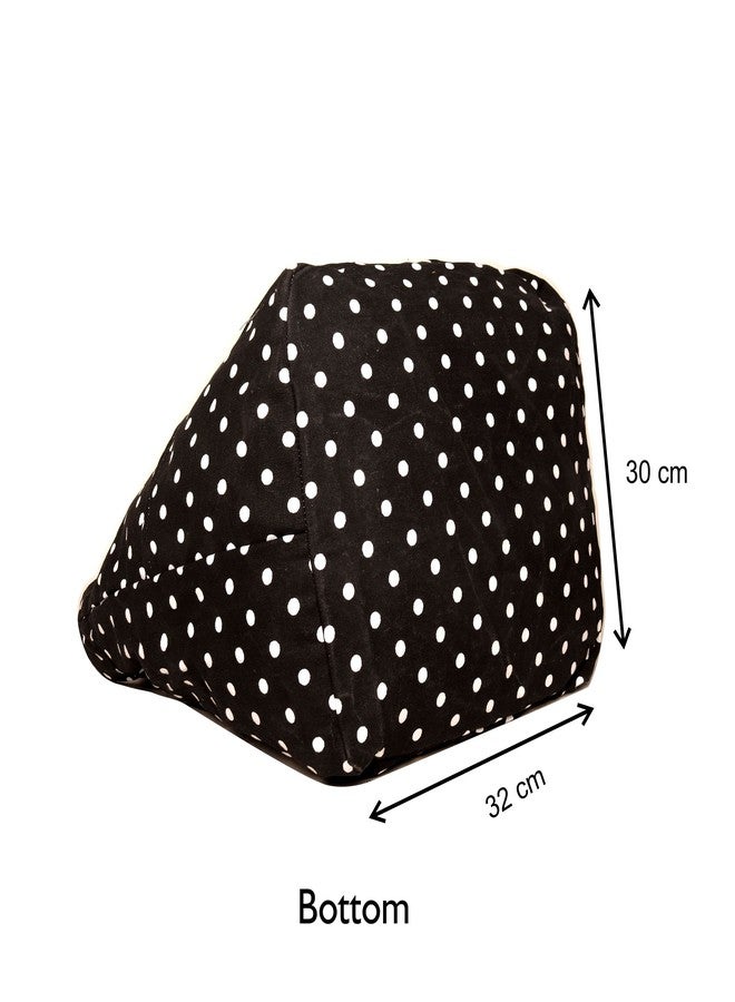 ASTRID Women Polka Dot Eco-Friendly Cotton Carry Bag, Work Tote,Black - Image 3