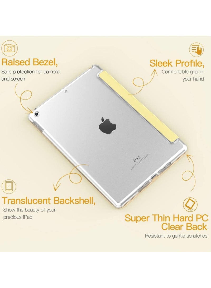 ELTRAZONE iPad 10.2 Case - Compatible with 9th Generation (2021), 8th Generation (2020), 7th Generation (2019) - Slim Translucent Hard PC Protective Smart Cover with Stand - Yellow - Image 5