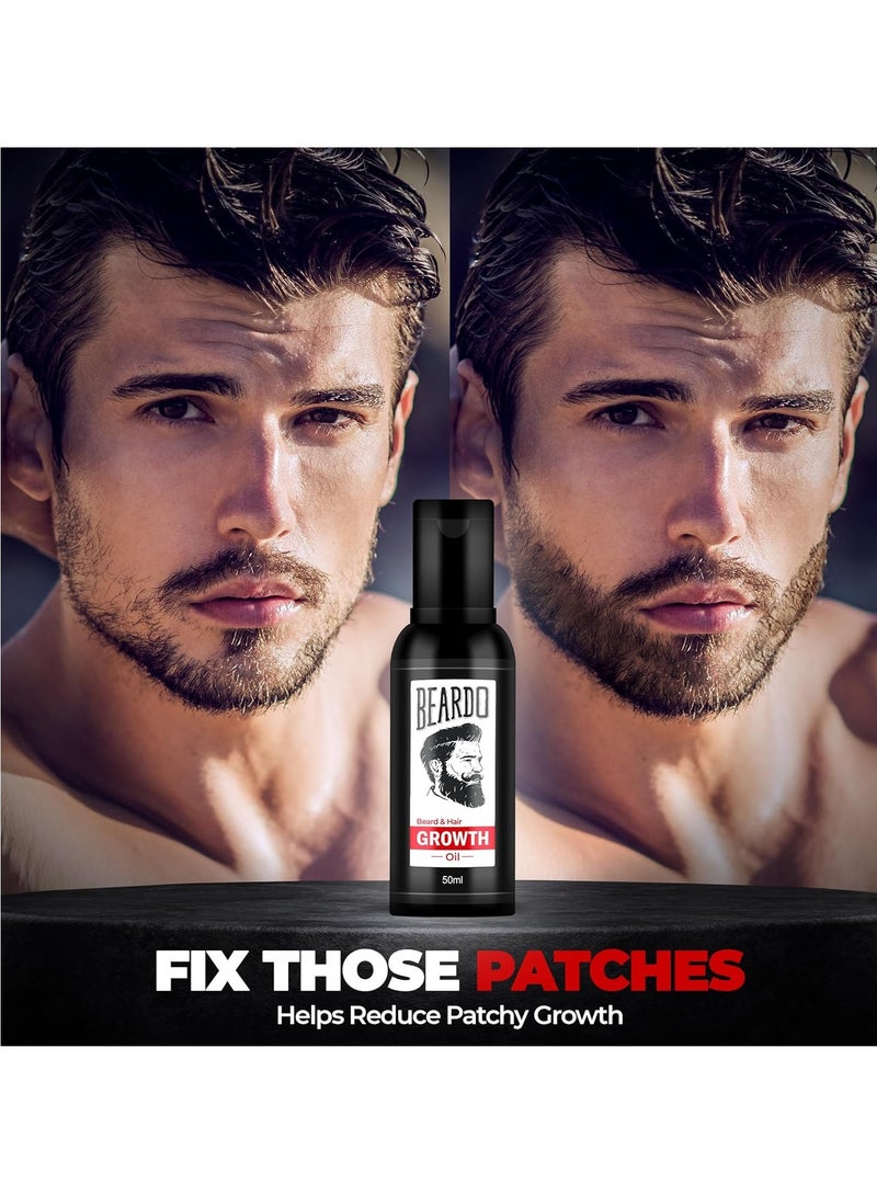 BEARDO Beardo Beard and Hair Growth Oil - 50 ml for faster beard growth and thicker looking beard | Natural Actives Only | No Harmful Chemicals - Image 4