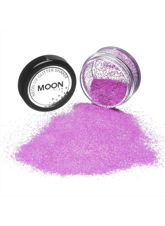 Moon Glow Blacklight Neon UV Glitter Shaker 5g / 0.18oz Purple – Glows Brightly Under Blacklights/UV Lighting! - Image 4