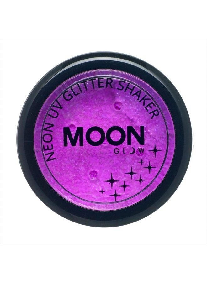 Moon Glow Blacklight Neon UV Glitter Shaker 5g / 0.18oz Purple – Glows Brightly Under Blacklights/UV Lighting! - Image 2