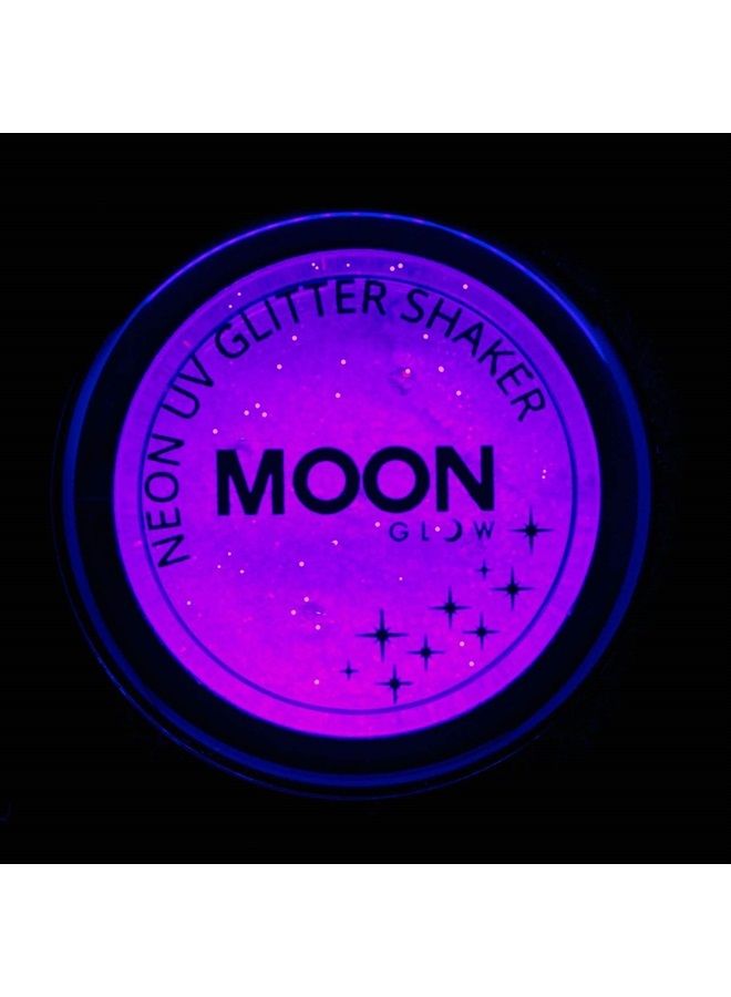 Moon Glow Blacklight Neon UV Glitter Shaker 5g / 0.18oz Purple – Glows Brightly Under Blacklights/UV Lighting! - Image 3